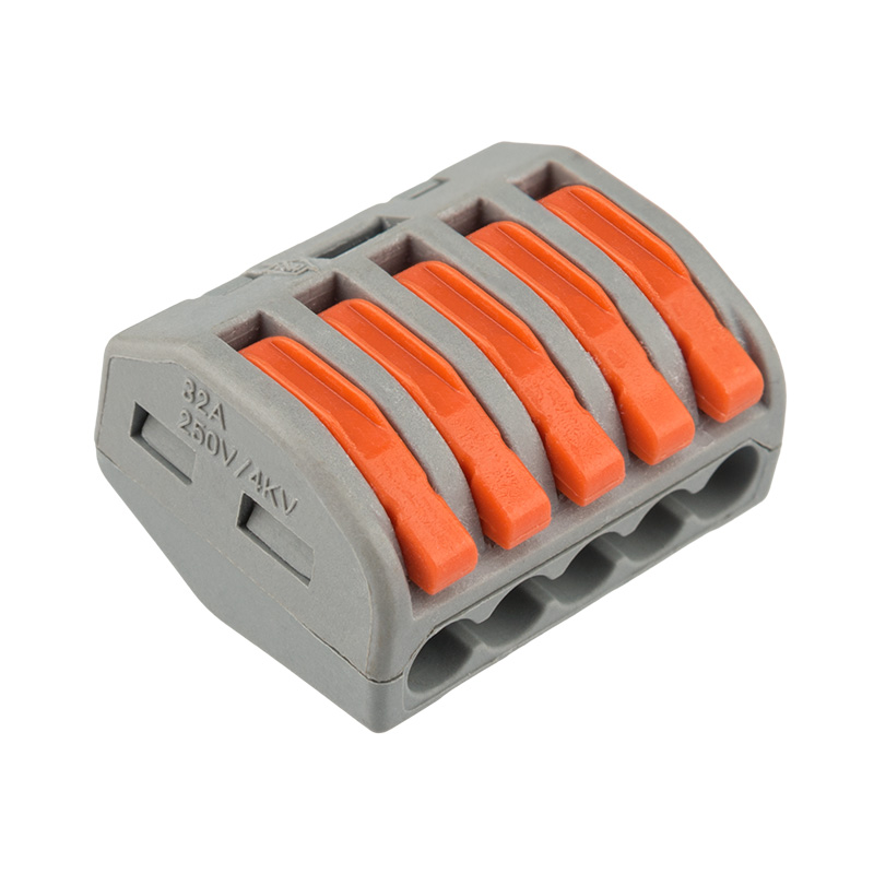 Универсальная клемма 5-проводная,  серая (0,08-2,5/4 мм²) (40 шт./уп.) REXANT