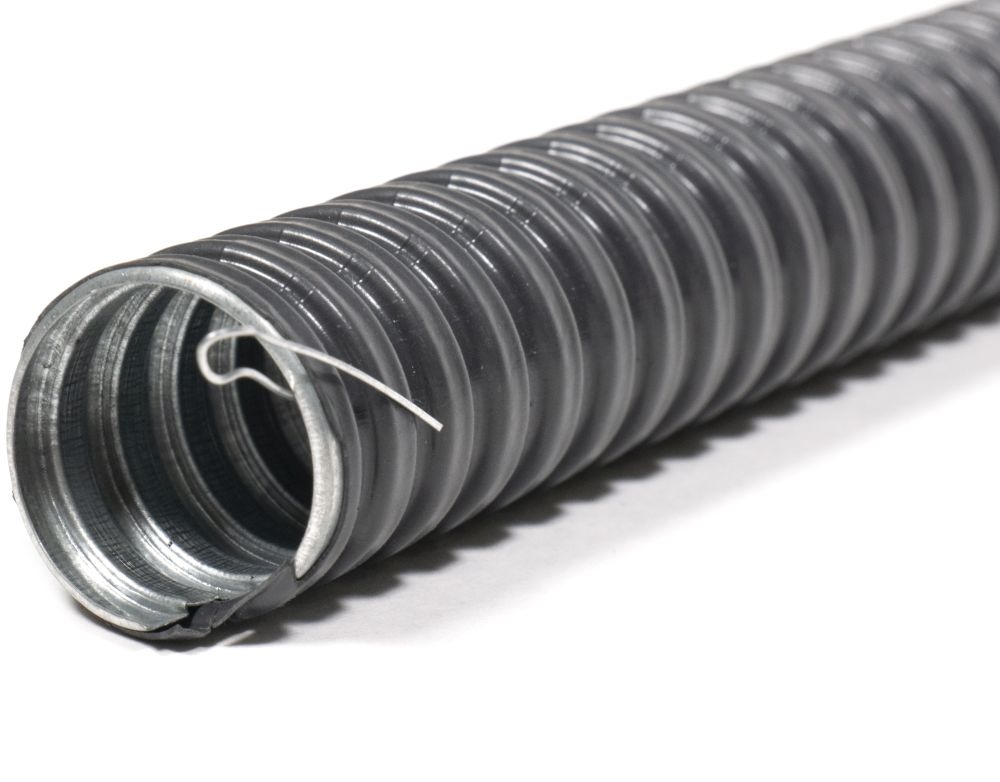 Металлорукав в ПВХ изоляции РЗ-ЦП нг-LS 50 (15 м) с протяжкой ЗЭТАРУС