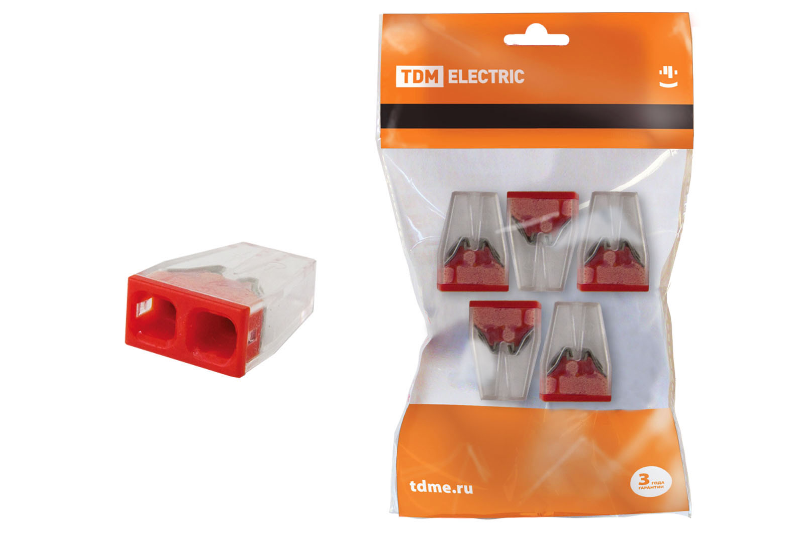 Клемма строительно-монтажная КБМ-2273-232 (2,5мм2) с пастой (5 шт/упак) TDM