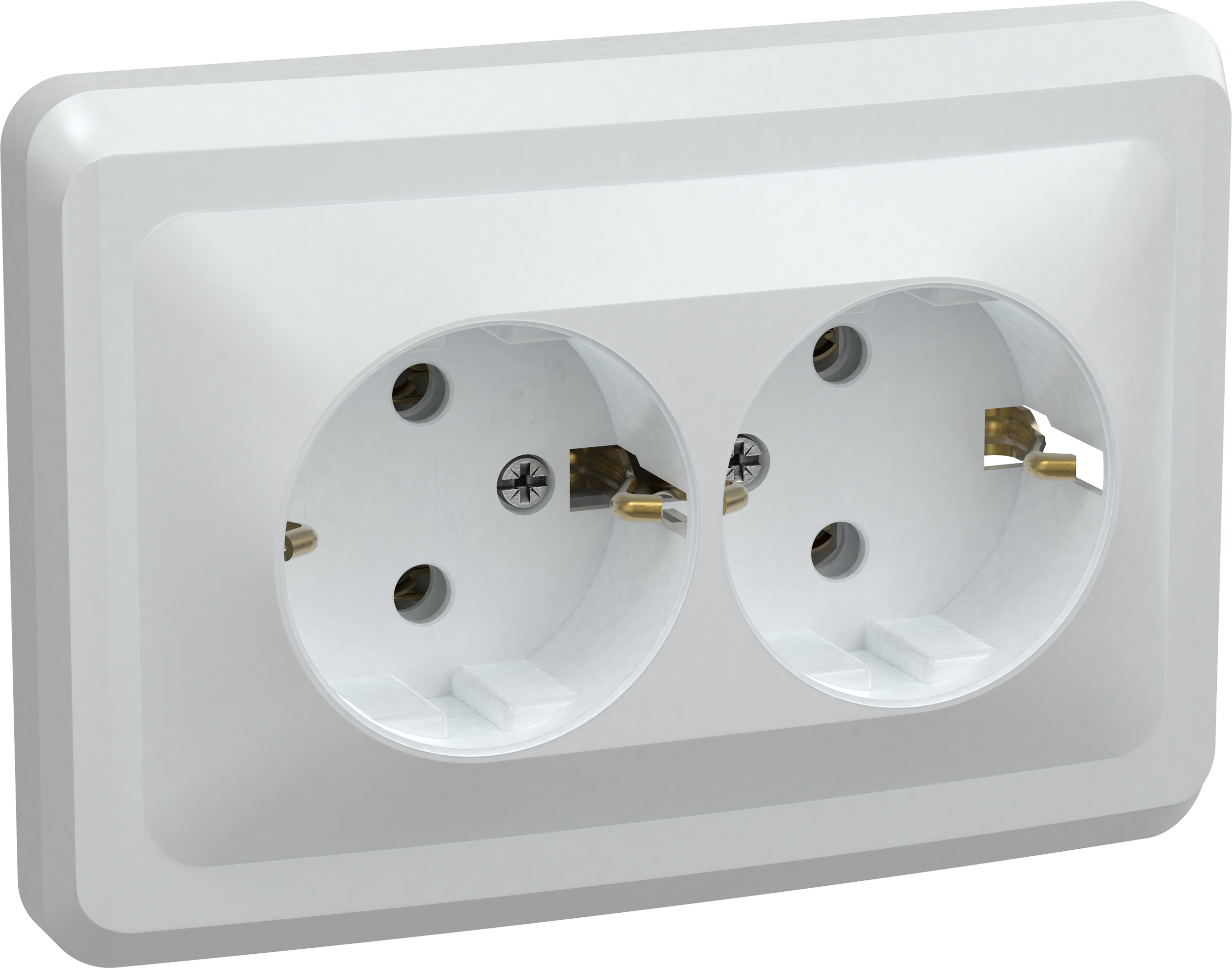 VEGA Роз. 2-мест. с з/к без з/ш 16А РС12-3-ВБ бел. IEK