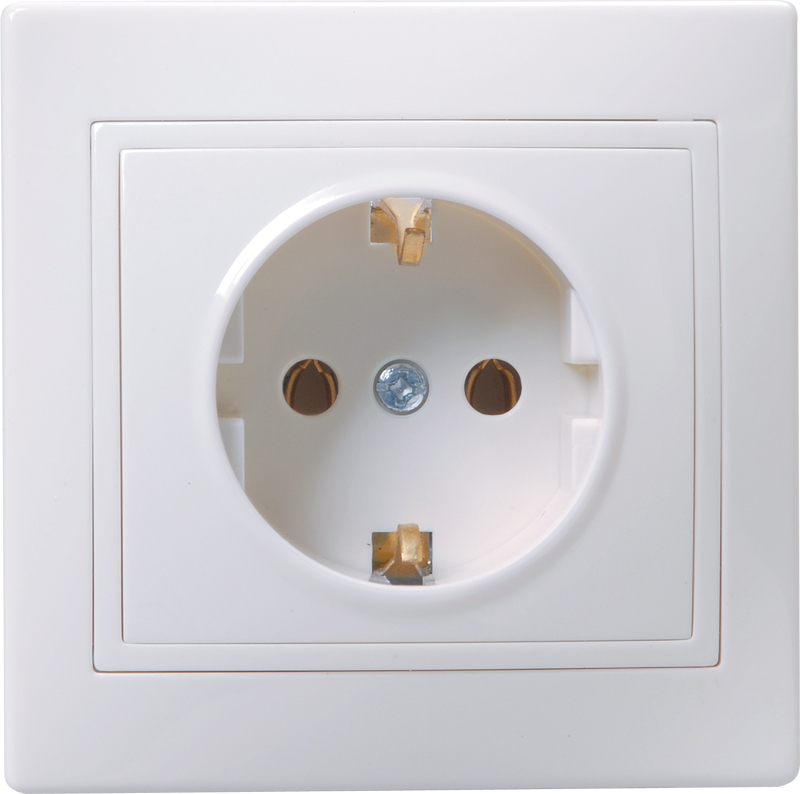 KVARTA Роз. 1-мест. с з/к без з/ш 16А РС10-3-КБ бел. IEK