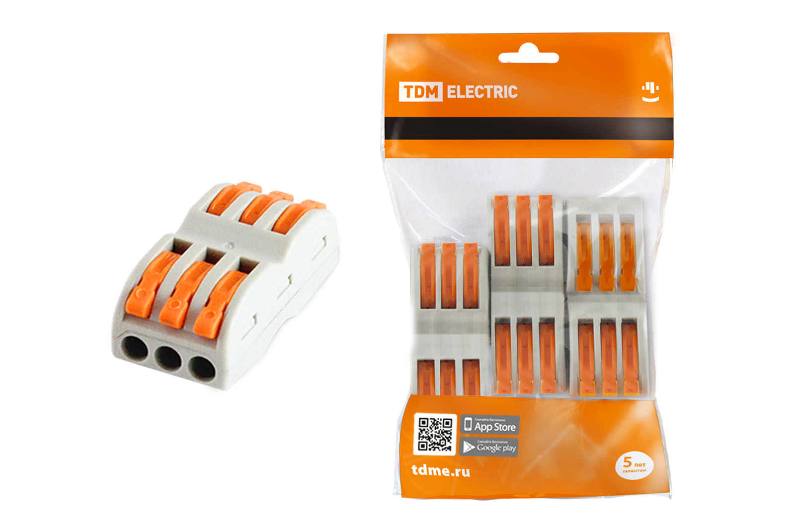 Клемма соединительная проходная СК-413-2 (2,5мм2) (3 шт/упак) TDM