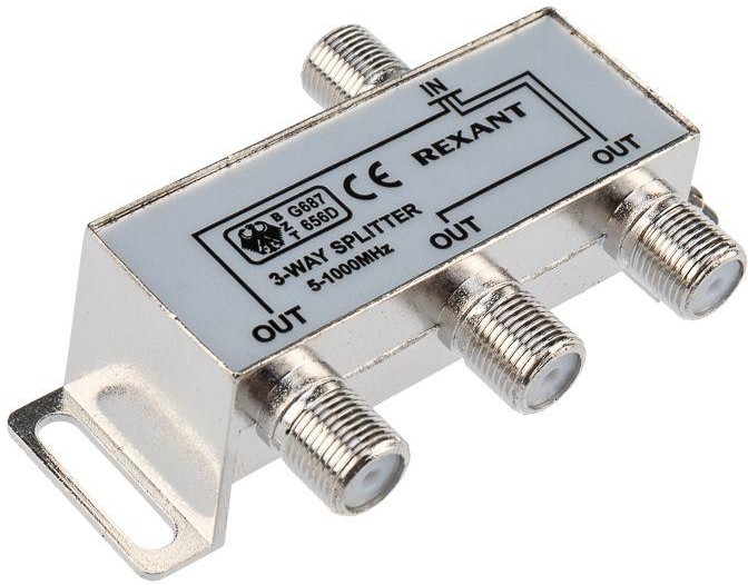 Делитель 05-6002 ТВ х 3 под F разъем 5-1000 МГц REXANT