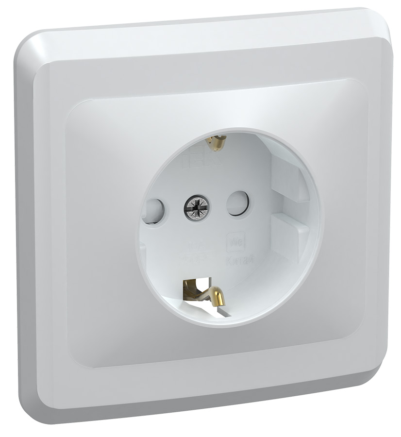 VEGA Роз. 1-мест. с з/к/ш 16А РСш10-3-ВБ бел. IEK