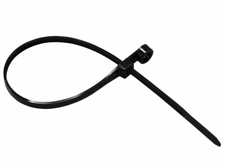 Хомут-стяжка нейлоновая под винт 200x4,3 мм, черная, (100 шт/уп) REXANT