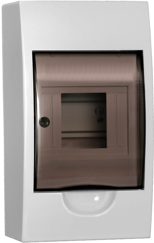 Корпус пластиковый ЩРН-П-4 черн. прозр. дверь IP41 GENERICA