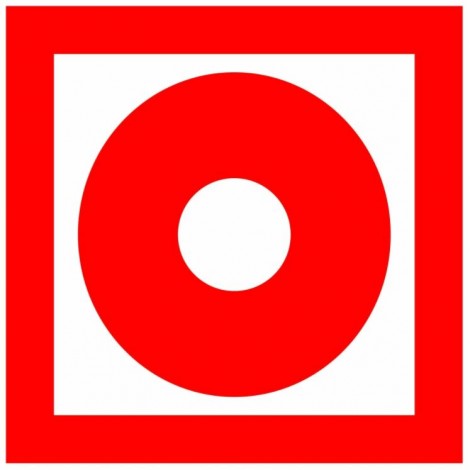 Знак 150х150мм "Кнопка включения средств пожарной автоматики" TDM