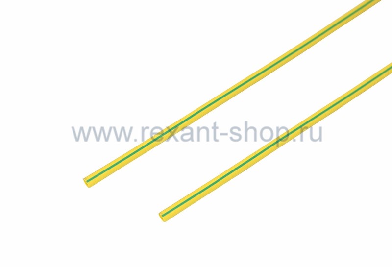 Термоусадка 20-1507 1,5*0,75 мм 1 м, желто-зеленая, REXANT