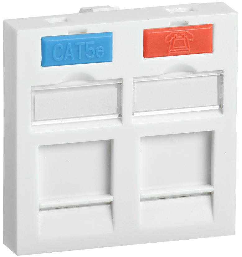 ITK Вставка 45х45мм для 2 мод. Keystone Jack с маркером