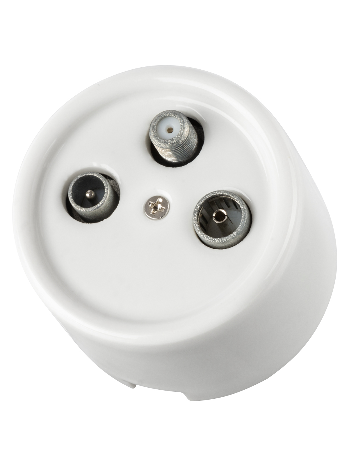 Розетка TV+R оконечная белая «Болонь» TDM