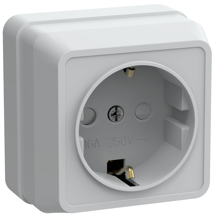 OKTAVA Роз. 1-мест. с з/к/ш о/у 16А РСш20-3-ОБ бел. IEK