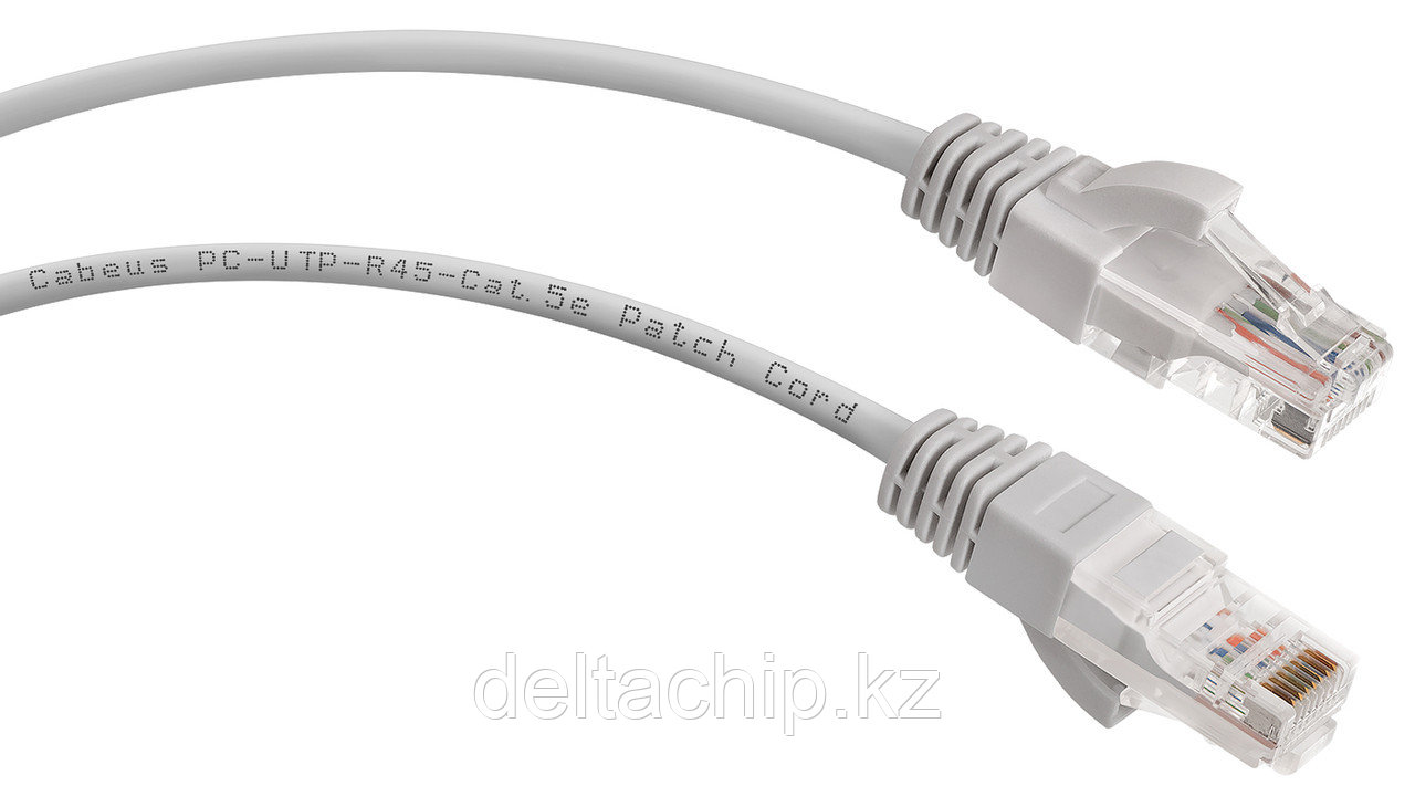 Патч-корд U/UTP, категория 5e, RJ45-RJ45, неэкранированный, PVC серый, 3 м