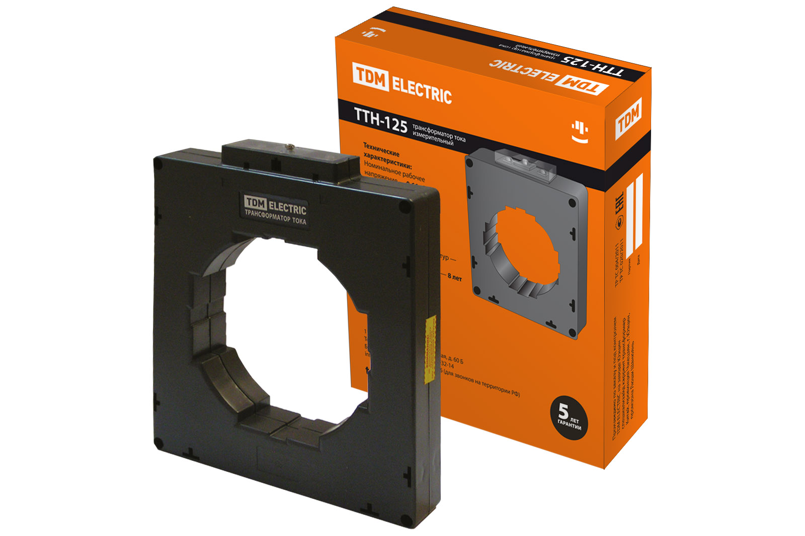 Трансформатор тока измерительный ТТН 125/1500/5-15VA/0,5-Р TDM