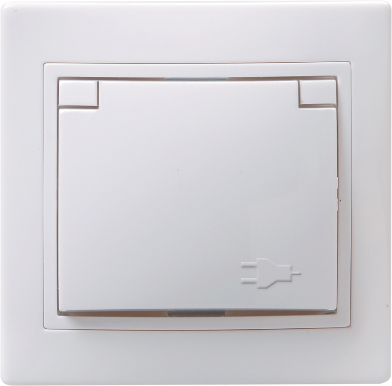 KVARTA Роз. 1-мест. с з/к/ш/кр 16А РСбш10-3-КБ бел. IEK