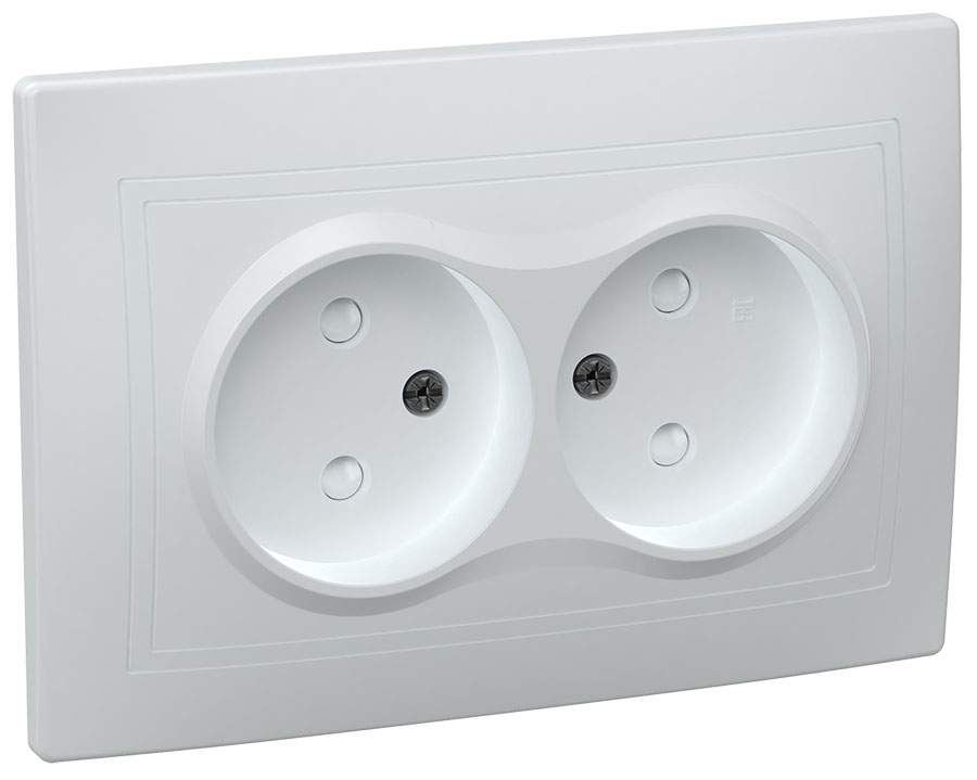 KVARTA Роз. 2-мест. без з/к с з/ш 10А РСш12-2-КБ бел. IEK