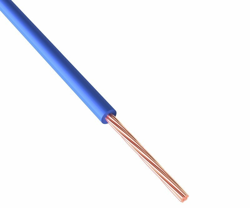 Провод ПГВА REXANT 1х2.50 мм², синий, бухта 100 м