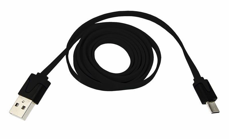 Кабель USB-micro USB/2,4A/PVC/black/1m/REXANT