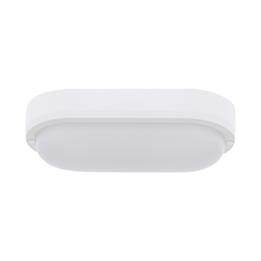 28-07 Светильник светодиодный герметичный 12Вт, 230В/50Гц, 970Лм, 4000К, IP65, 155х78х55мм, овал, матовый, белый