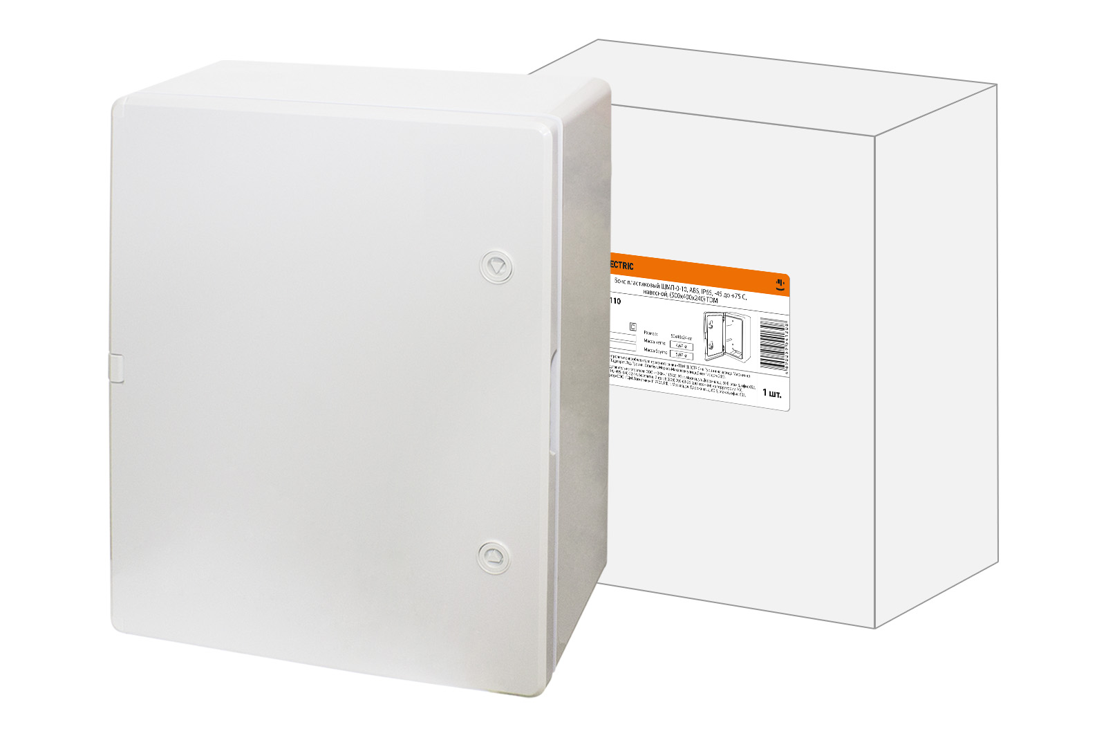 Бокс пластиковый ЩМП-0-10, ABS, IP65, -45 до +75 С, навесной, (500x400x240) TDM