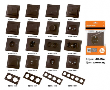 Рамка 2-х постовая вертикальная шоколад "Лама" TDM