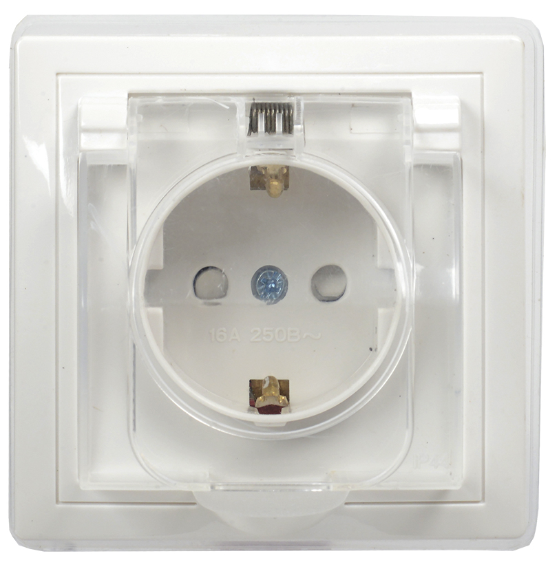 KVARTA Роз. з/к/ш/кр IP44 16А кер РСбш10-3-ККБ-44 бел. IEK