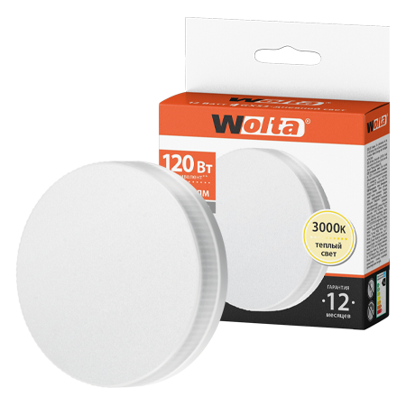Светодиодная лампа WOLTA 25Y75R15GX53 "Таблетка" R75 15Вт 1200лм 3000К GX53 1/100