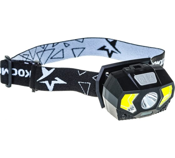 Фонарь КОСМОС KocHuntHelper5W, 3Вт ХРЕ светодиод, 2*2Вт СОВ диоды, красный светодиод