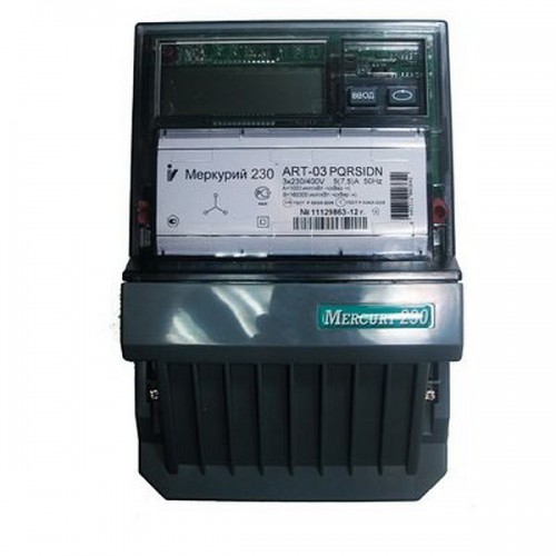 Электросчетчик Меркурий 230 ART-03 PQRSIDN трехфазный 3~230/400В 5(7,5)А многотарифный