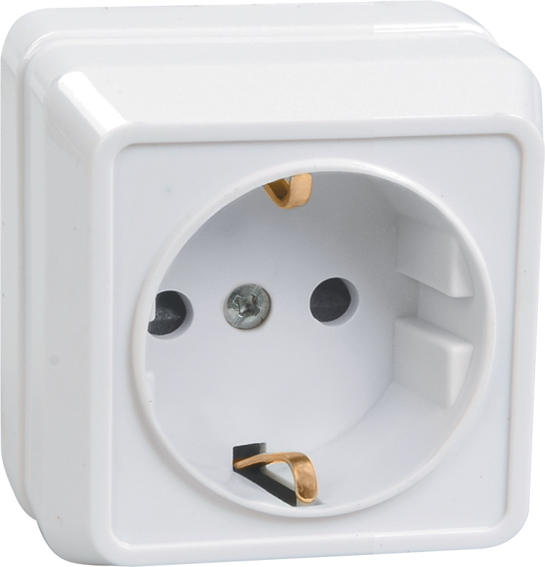 OKTAVA Роз. 1-мест. с з/к о/у 16А РС20-3-ОБ бел. IEK