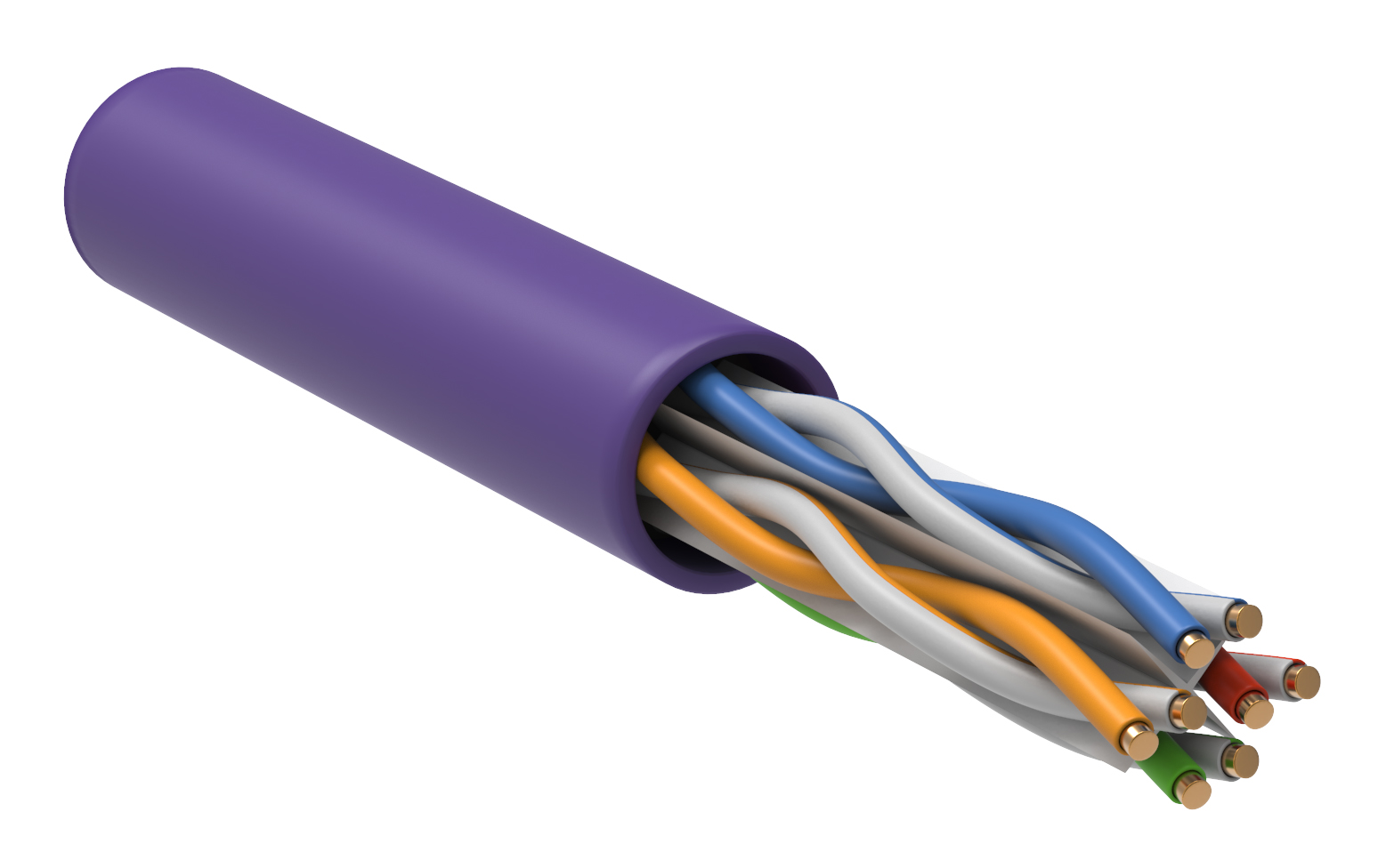 ITK Витая пара U/UTP кат.6 4х2х23AWG LSZH фиолетовый (305м)