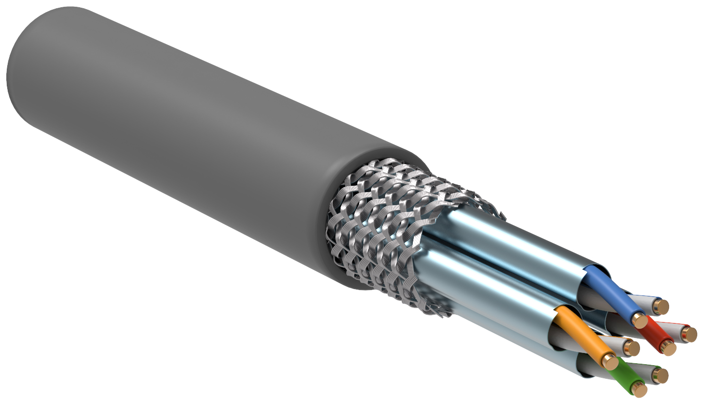 ITK Витая пара S/FTP кат.6A 4х2х23AWG PVC серый (305м)