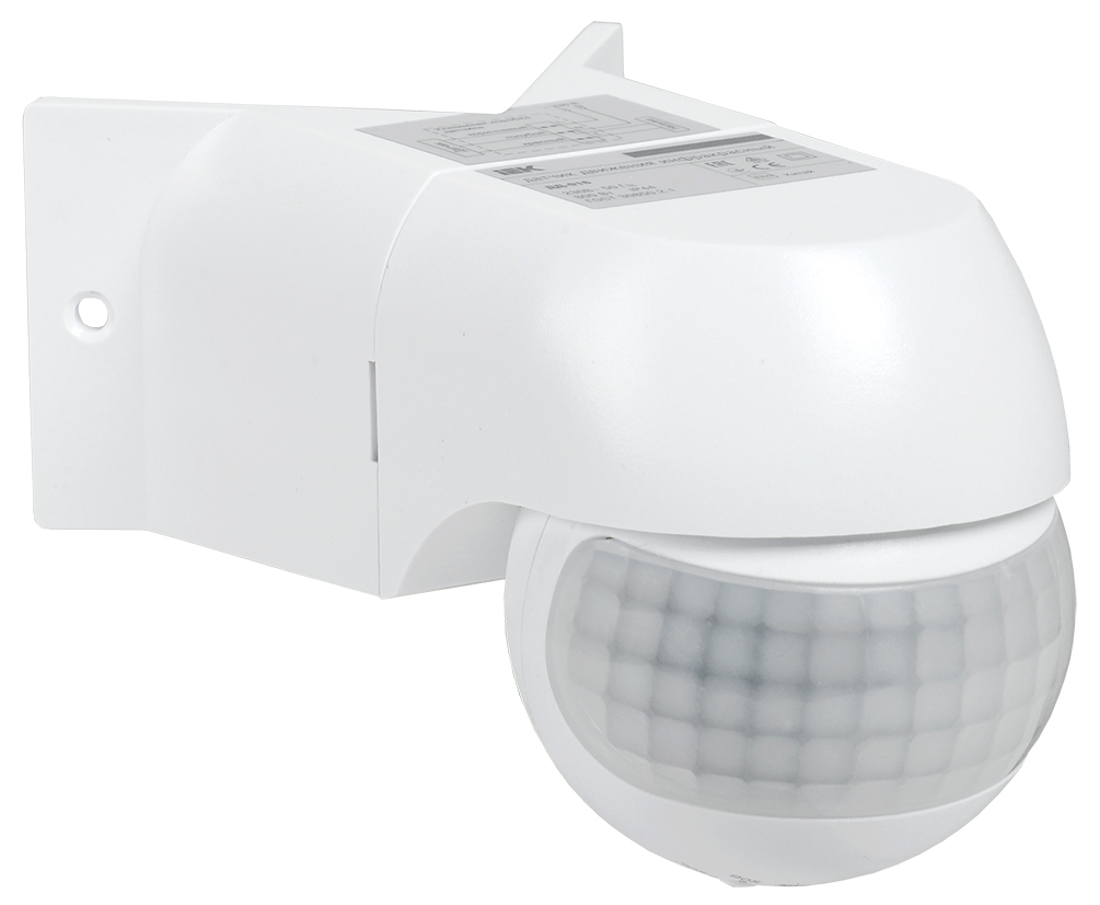 Датчик движения ДД 016 белый 800Вт 180гр 12м IP44 IEK