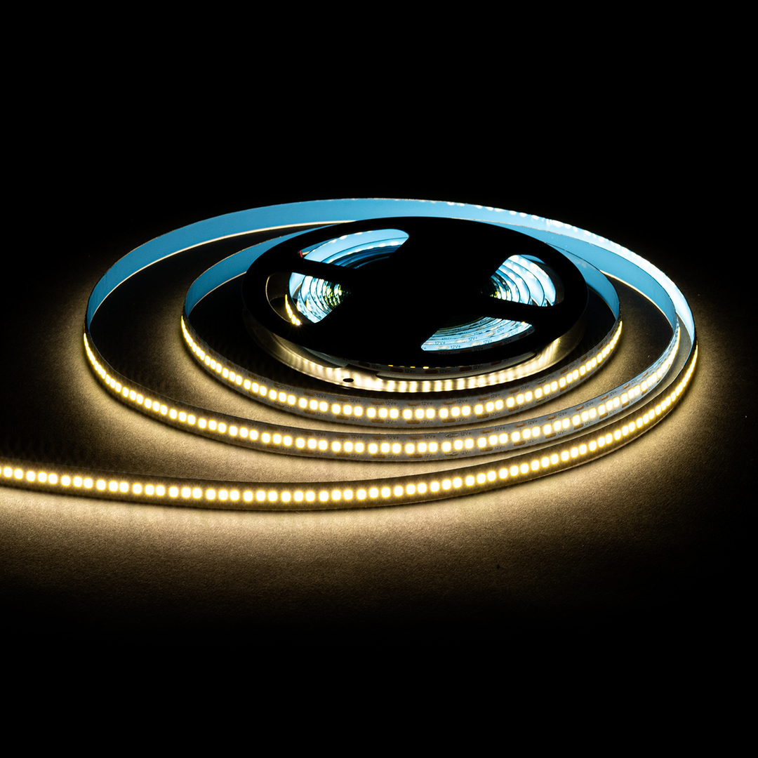 LSE-266 Светодиодная лента 12В, 19,2Вт/м, smd2835, 240д/м, IP20, 19Лм/чип, ширина подложки 10мм, 5м, д/б, 4000К.