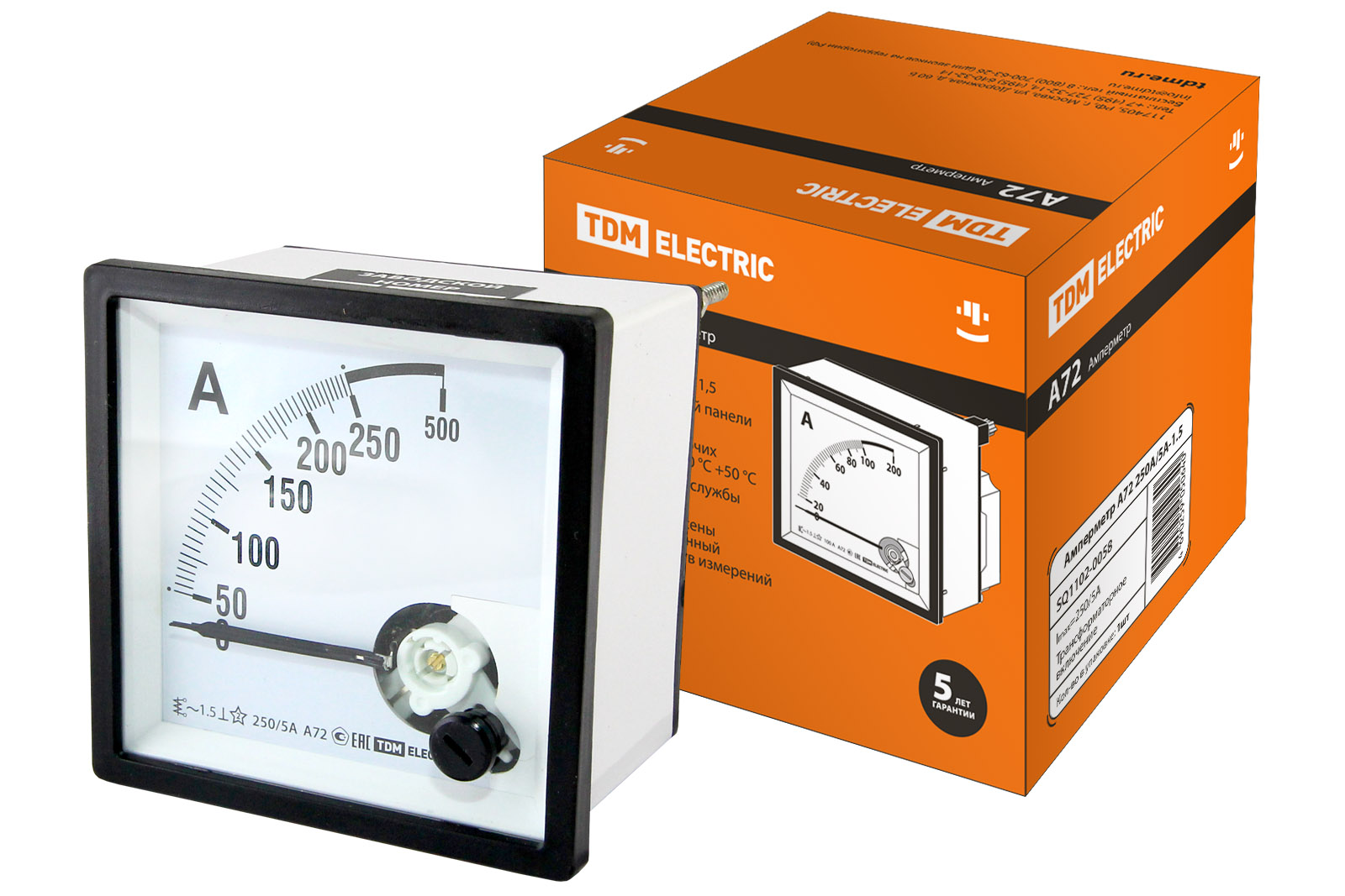 Амперметр А72   250А/5А-1,5 TDM
