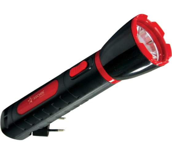 Фонарь светодиодный аккумуляторный КОСМОС Ac103WLED, 2 режима 1W LED, 500mAh, прямая зарядка от 220