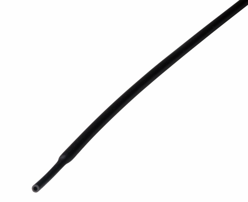 Термоусаживаемая трубка REXANT 1,0/0,5 мм, черная, упаковка 50 шт. по 1 м