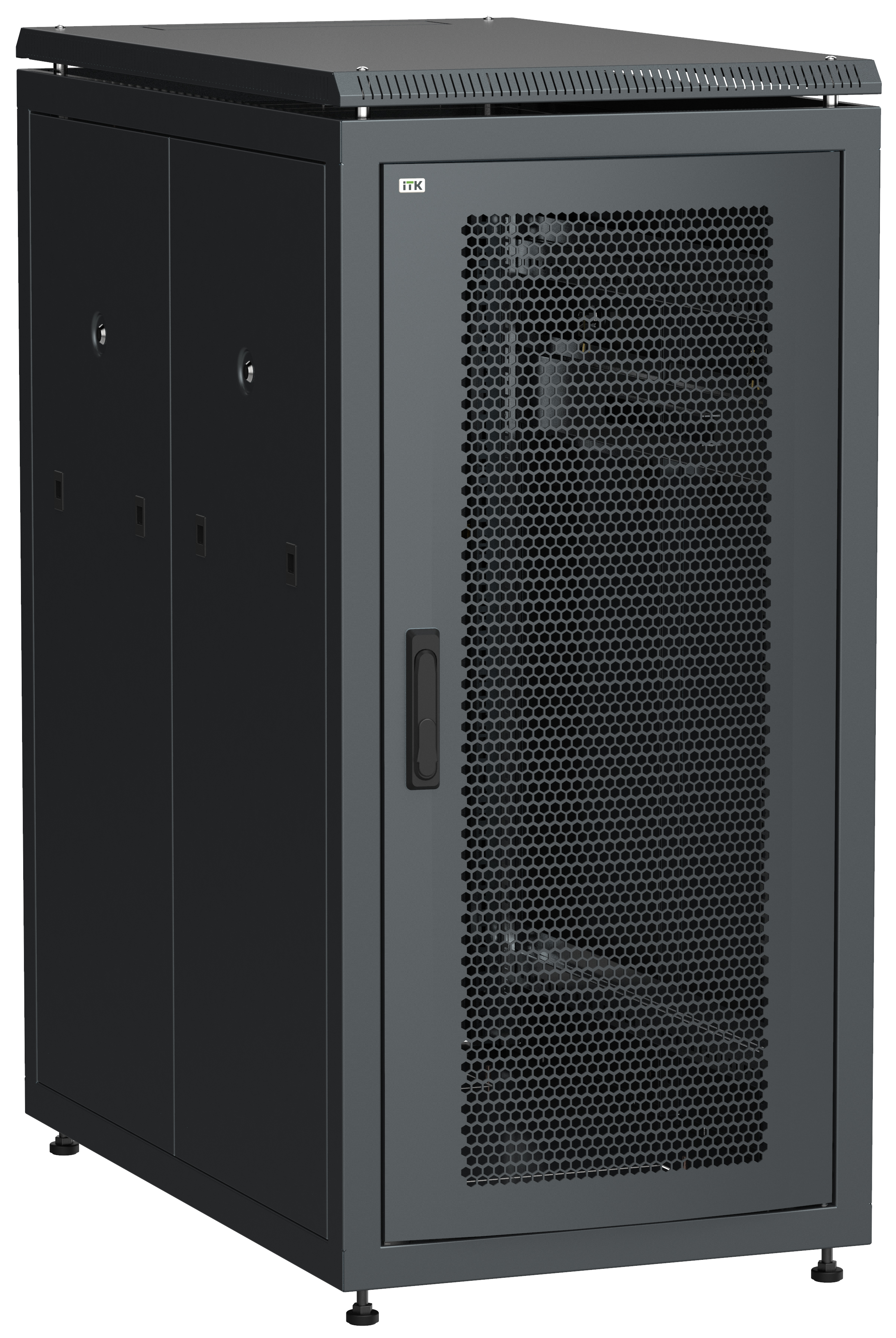 ITK LINEA N 28U 600х1000мм перф. пер. дв. зад. перф. чер.