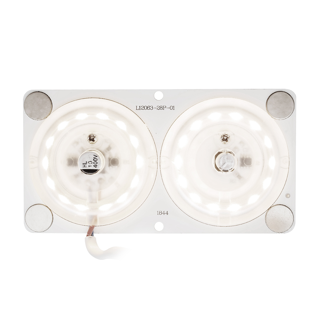 02-16 Плата светодиодная, 220В, 24Вт, smd2835, IP20, 80Лм/Вт, 4000 К, 120*63мм, прямоугольная с линзой,б/пульс., ДН