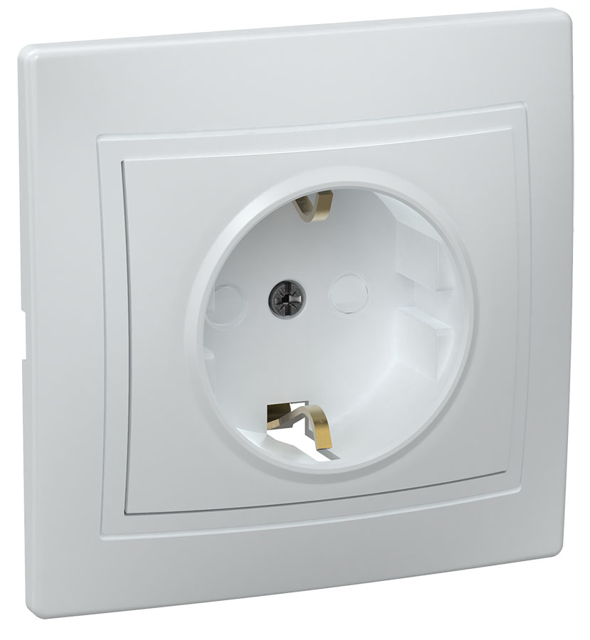 KVARTA Роз. 1-мест. с з/к/ш 16А кер. РСш10-3-КБ бел. IEK