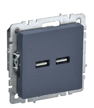 BRITE Роз. USB A+A 3,1А РЮ10-1-БрМ мар. IEK