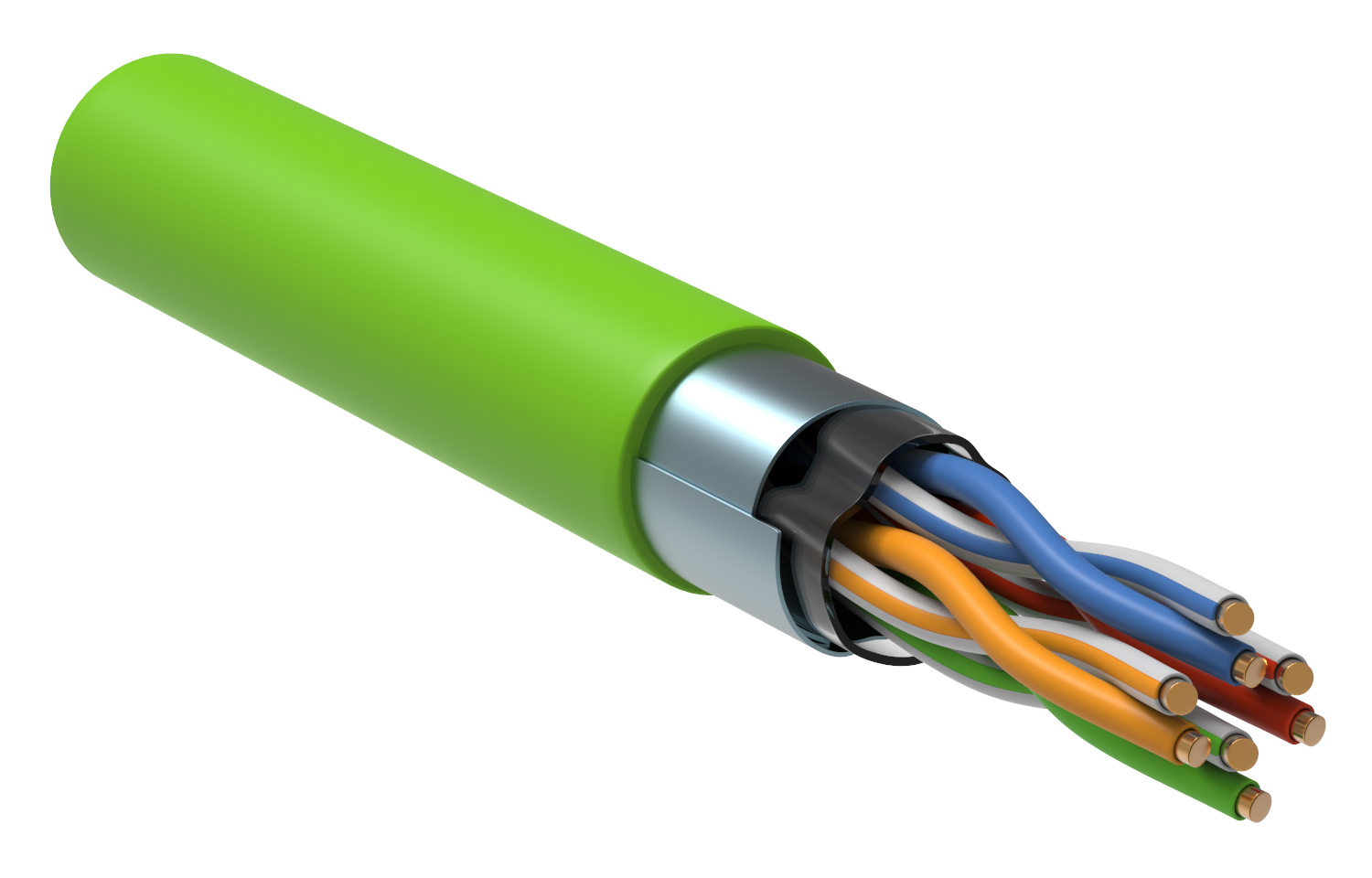 ITK Витая пара F/UTP кат.5E 4x2х24AWG LSLTx зеленый (305м)