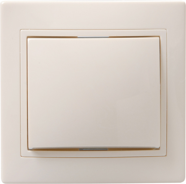 KVARTA Выключ. 1-кл. 10А ВС10-1-0-ККм крем. IEK