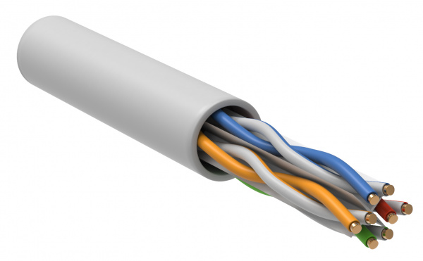 ITK Витая пара U/UTP кат.6 4х2х23AWG LSLTx белый (305м)
