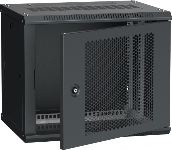 ITK Шкаф LINEA W 9U 600x450 мм дверь перфорированная, RAL9005