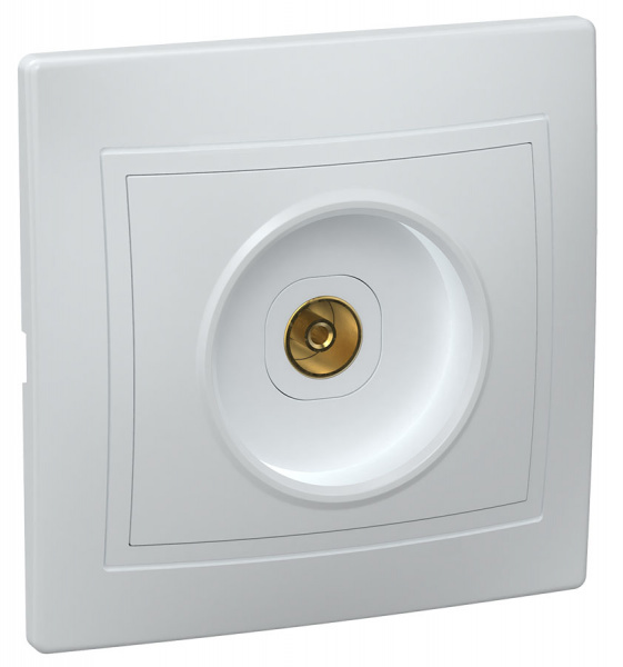 KVARTA Роз. 1-мест. TV РТВ10-КБ бел. IEK