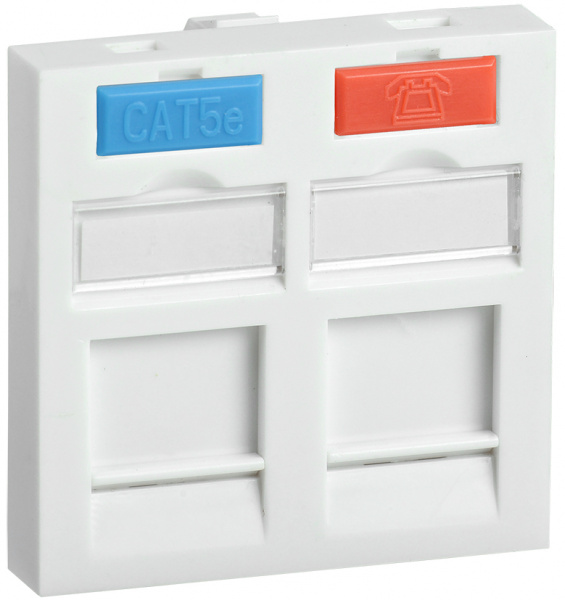 ITK Вставка 45х45мм для 2 мод. Keystone Jack с маркером