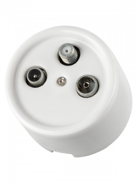 Розетка TV+R оконечная белая «Болонь» TDM