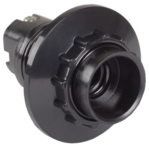 Пкб14-04-К11 Патрон карболитовый с кольцом, Е14, черный (50 шт), стикер на изделии, IEK