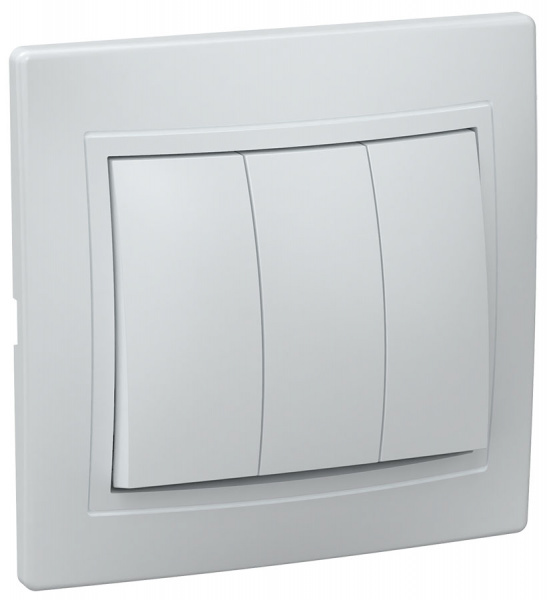 KVARTA Выключ. 3-кл. 10А ВС10-3-0-КБ бел. IEK