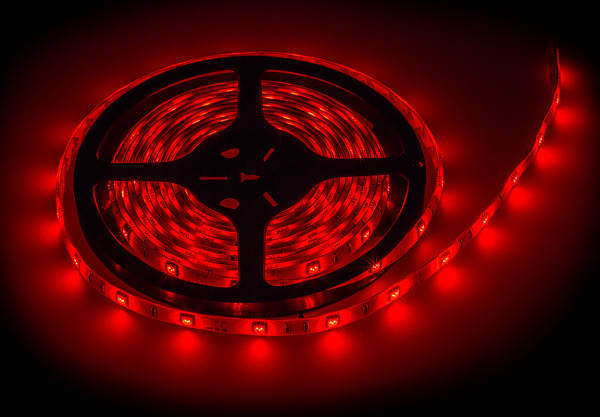 Лента светодиодная SMD5050-60-20-12-144-RD 60LED/м, IP20, 12В, 14,4Вт, красный, TDM